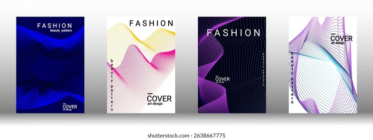 Trendy gradient composition with fluid abstract forms. A versatile and modern design for covers, banners, or creative projects. Editable vector illustration with bold, stylish colors
