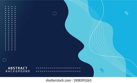 Trendy gradient design abstract geometric background with dynamic soft Blue and dark Blue color. Liquid and fluid vector layout template can use modern poster, digital presentation, marketing business