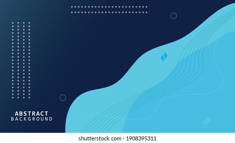 Trendy gradient design abstract geometric background with dynamic soft Blue and dark Blue color. Liquid and fluid vector layout template can use modern poster, digital presentation, marketing business