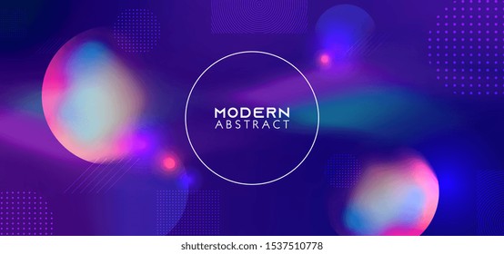 Trendy gradient with dynamic geometric shapes background. Vector eps 10. Modern fluid style.