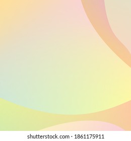 Trendy gradient fluid abstract colors background. Multicolored squared banner design with curvy lines and empty backdrop design illustration
