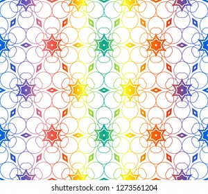 Trendy gradient geometric backdrop with hologram.Vector seamless pattern