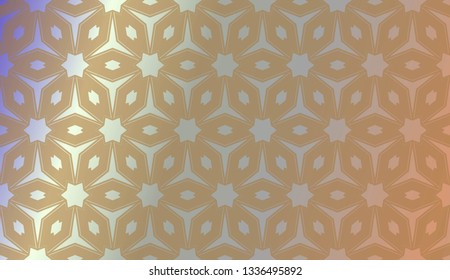 Trendy gradient geometric backdrop with hologram.Vector pattern