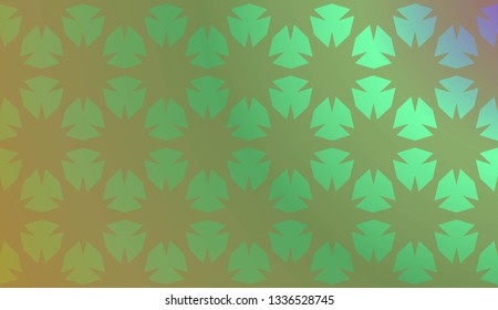Trendy gradient geometric backdrop with hologram.Vector pattern