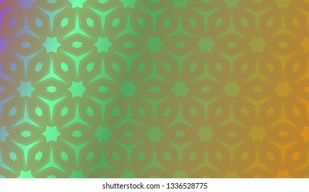 Trendy gradient geometric backdrop with hologram.Vector pattern