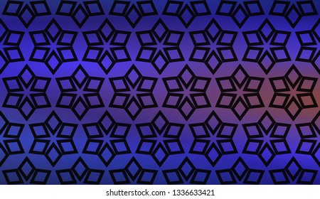 Trendy gradient geometric backdrop with hologram.Vector pattern