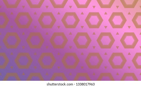 Trendy gradient geometric backdrop with hologram.Vector pattern