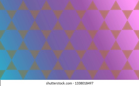 Trendy gradient geometric backdrop with hologram.Vector pattern