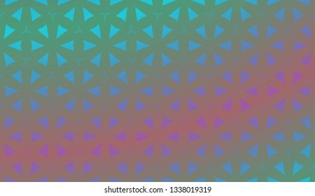 Trendy gradient geometric backdrop with hologram.Vector pattern