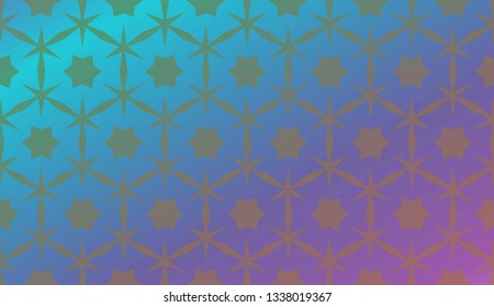 Trendy gradient geometric backdrop with hologram.Vector pattern