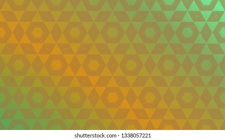 Trendy gradient geometric backdrop with hologram.Vector pattern