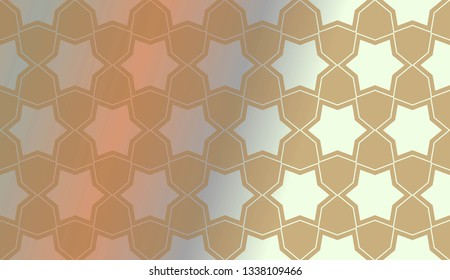 Trendy gradient geometric backdrop with hologram.Vector pattern