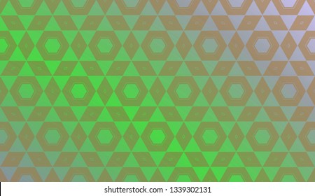 Trendy gradient geometric backdrop with hologram.Vector pattern