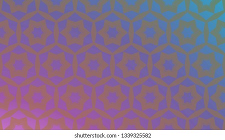Trendy gradient geometric backdrop with hologram.Vector pattern
