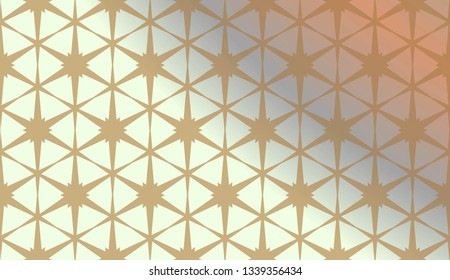 Trendy gradient geometric backdrop with hologram.Vector pattern