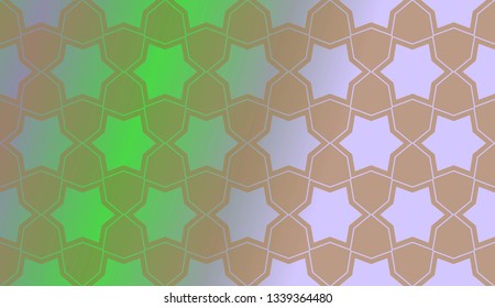 Trendy gradient geometric backdrop with hologram.Vector pattern