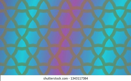Trendy gradient geometric backdrop with hologram.Vector pattern