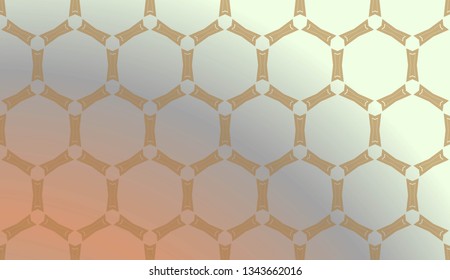 Trendy gradient geometric backdrop with hologram.Vector pattern
