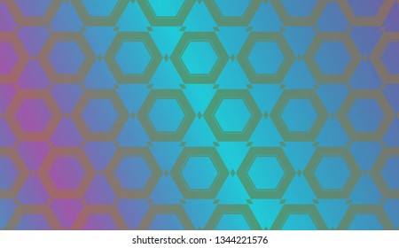 Trendy gradient geometric backdrop with hologram.Vector pattern
