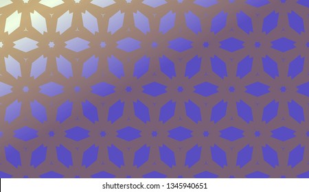 Trendy gradient geometric backdrop with hologram.Vector pattern