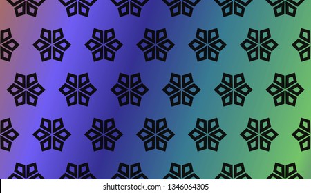 Trendy gradient geometric backdrop with hologram.Vector pattern