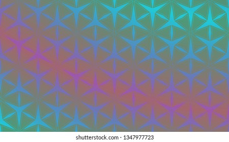 Trendy gradient geometric backdrop with hologram.Vector pattern