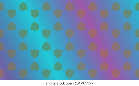 Trendy gradient geometric backdrop with hologram.Vector pattern