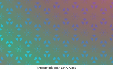 Trendy gradient geometric backdrop with hologram.Vector pattern