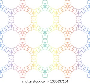 Trendy gradient geometric backdrop with hologram.Vector seamless pattern
