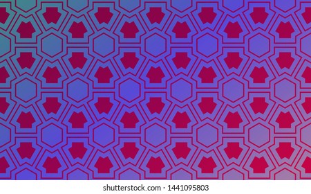 Trendy gradient geometric backdrop with hologram.Vector
