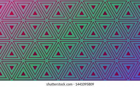 Trendy gradient geometric backdrop with hologram.Vector
