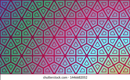 Trendy gradient geometric backdrop with hologram.Vector
