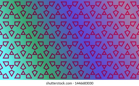 Trendy gradient geometric backdrop with hologram.Vector