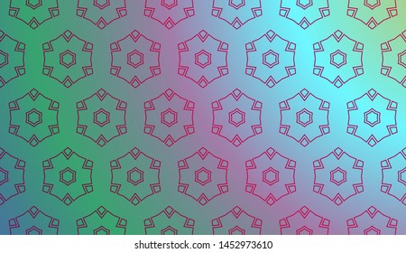 Trendy gradient geometric backdrop with hologram.Vector
