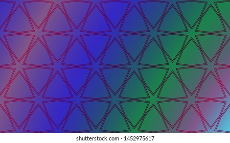 Trendy gradient geometric backdrop with hologram.Vector
