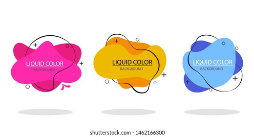 Trendy gradient liquid shape. Fluid isometric background. Graphic vector illustration for social media, advertising, banner
