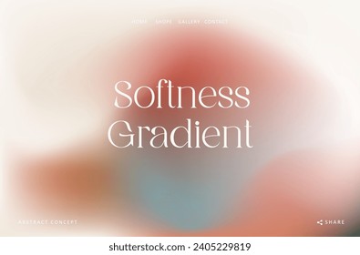 Líquido abstracto de fondo de onda de fluido borrosa de malla de gradiente de moda. Diseño de color pastel de tierra suave para banner web, afiche, portada, volante, presentación, publicidad, página de inicio