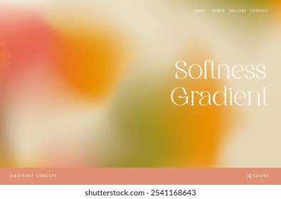 Trendy gradiente pastel outono fluido onda plano de fundo página inicial, líquido abstrato colorido. Design vermelho, laranja e verde para banner, cartaz, capa, folheto, apresentação, publicidade
