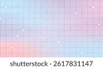 Trendy gradient pastel background with a clean grid overlay and twinkling stars. Combines modern digital aesthetics with soft textures, suitable for planners, digital stickers, or Y2K designs