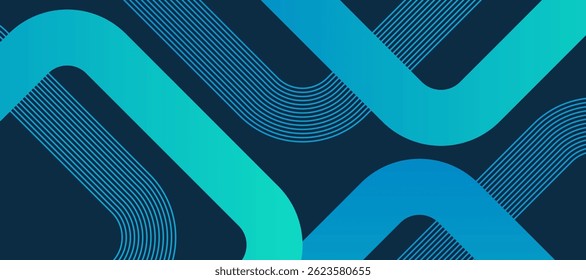Design de forma de gradiente na moda. Fundo abstrato geométrico azul. Mínimo geométrico. . Gráfico futurista.