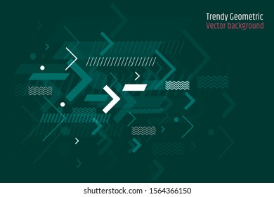 Trendy gradient shapes composition. Eps10 vector.