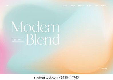 Trendy gradient soft pastel fluid wave background, colorful abstract liquid. Holographic design for banner, poster, cover, flyer, presentation, advertising, landing page