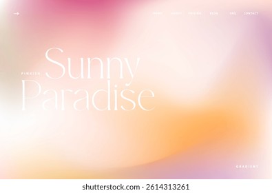 Trendy gradient soft pastel fluid wave background, colorful abstract liquid. Sun light color design wallpaper for banner, poster, cover, flyer, presentation, advertising, landing page