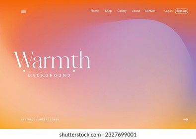 Trendy gradient warmth summer fluid wave background, colorful abstract liquid. Orange design for banner, poster, cover, flyer, presentation, advertising, landing page