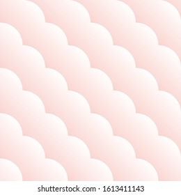 Trendy gradient wavy pattern in white and pale pink. Flat style. Cute, minimalist and simple. Can be used as a wallpaper, wrapping paper, textile print for Valentine's Day, wedding, birthday etc.