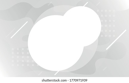 Trendy gradient white and gray shapes composition. abstract background. Memphis design for poster.
