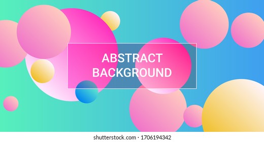 Trendy gradients of balls shapes, great design for any purposes.  Creative geometric wallpaper. Vector illustration template. Abstract geometric background design. 