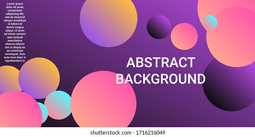 Trendy gradients of balls shapes, great design for any purposes.  Creative geometric wallpaper. Graphic vector art. Geometric modern design.