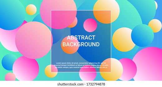Trendy gradients of balls shapes, great design for any purposes.  Trendy minimal design. Graphic vector art. Geometric modern design.