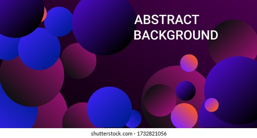 Trendy gradients of balls shapes, great design for any purposes.  Trendy minimal design. Vector illustration template. Abstract geometric background design. 